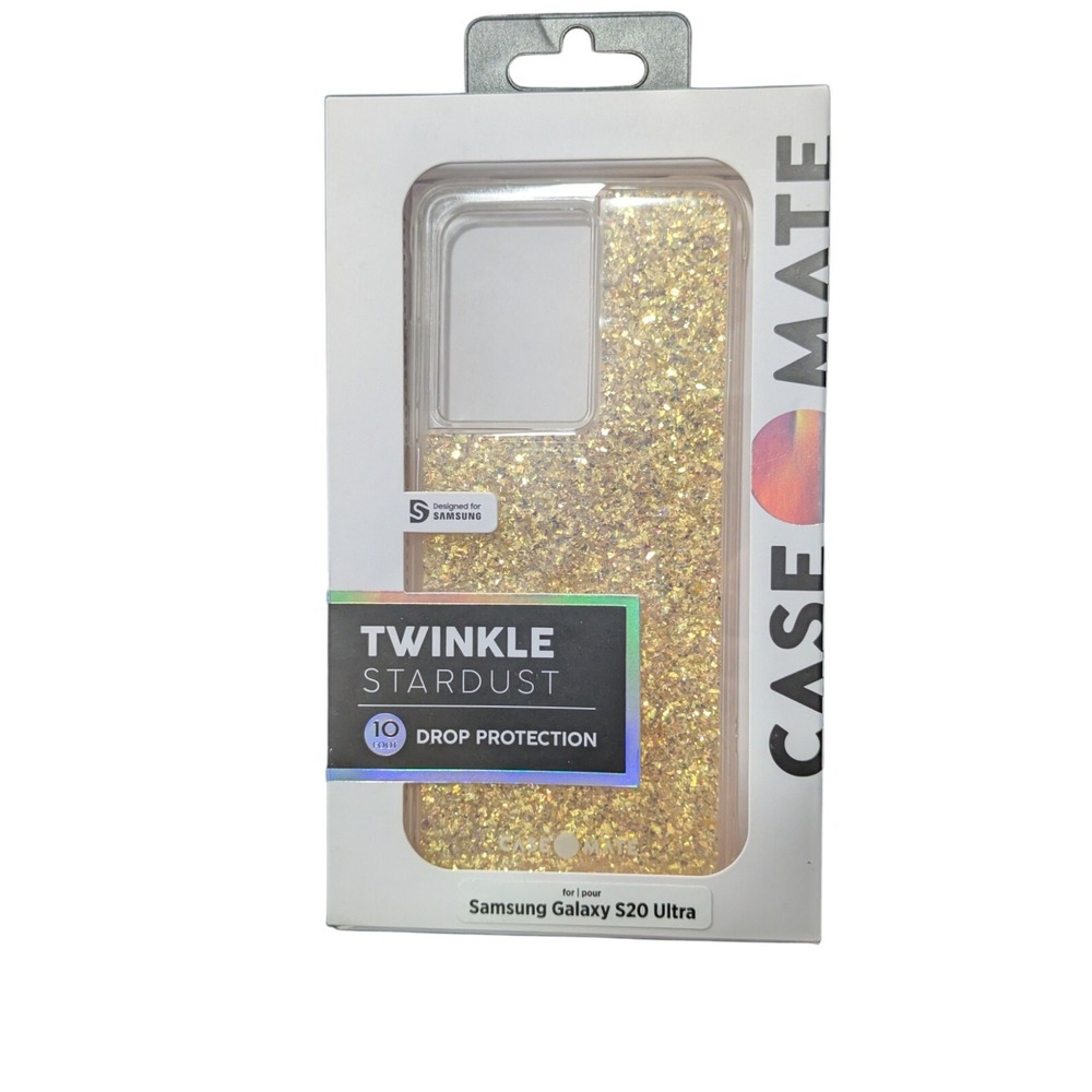 F1. Case-Mate Twinkle Stardust Case For Samsung Galaxy S20 Ultra 5G Gold/Glitter